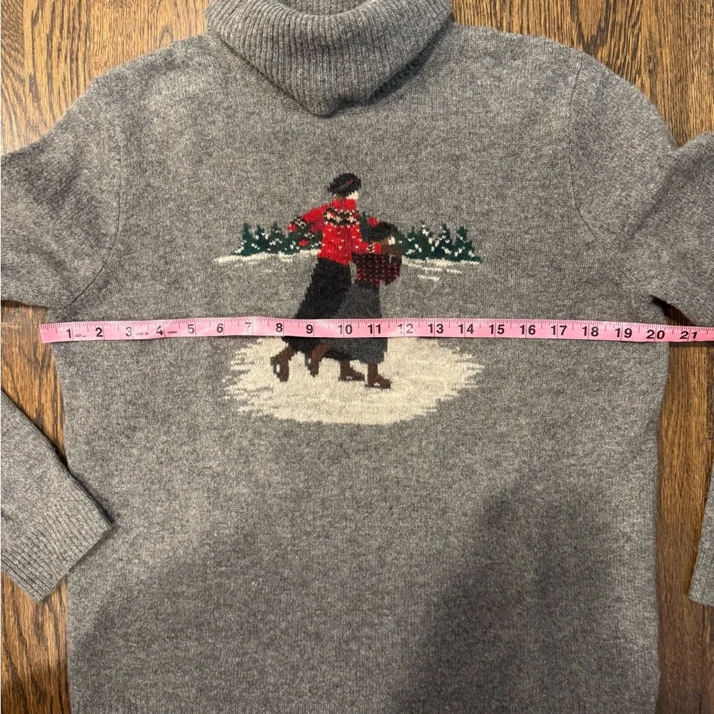 Vintage Lauren Ralph Lauren LRL Lambswool Sled Christmas Turtleneck Sweater L - Picture 2 of 9